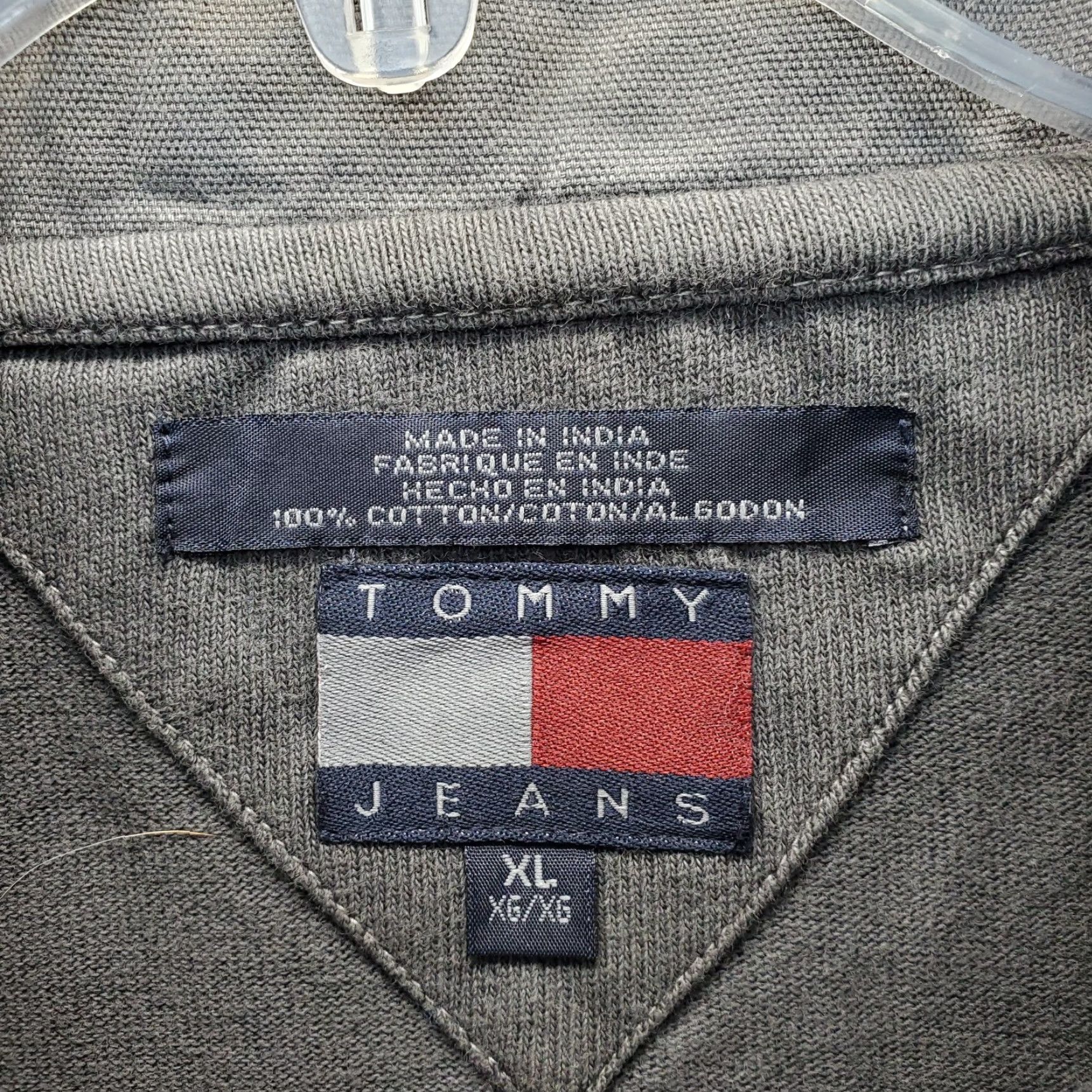 Tommy Hilfiger Tommy Hilfiger Mens XL Gray 1/4 Zip Pullover Shirt Long Sleeve Authentic Fit 100% Cotton Size US XL / EU 56 / 4 - 5 Thumbnail
