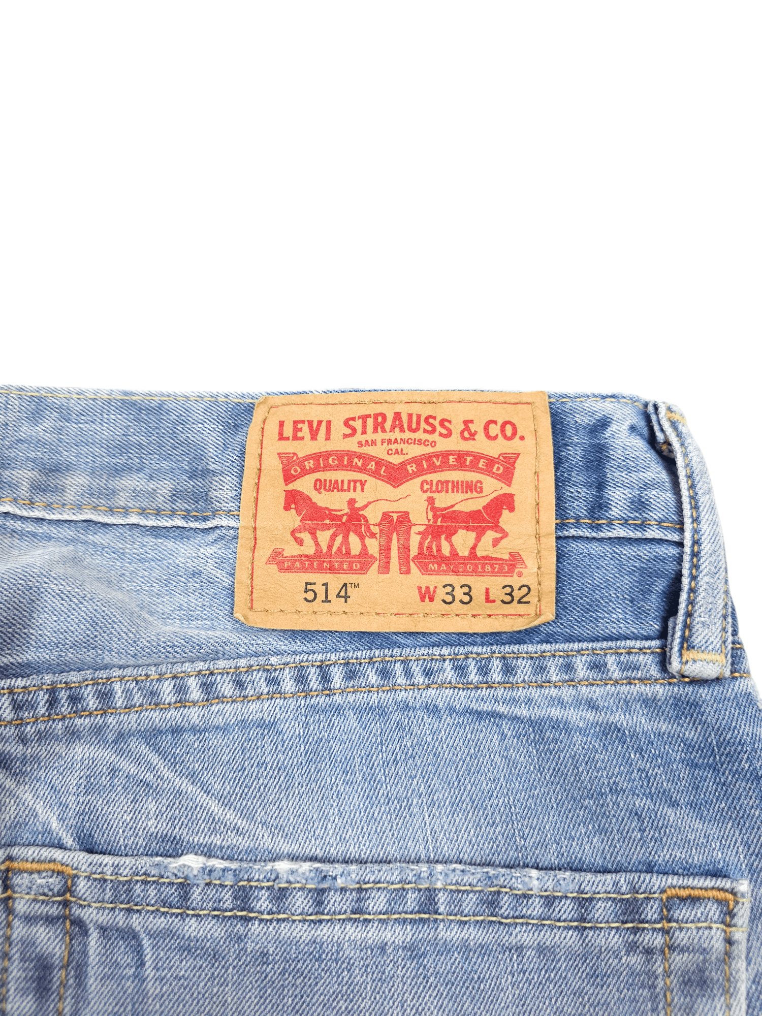 Levi's × Vintage 💎 33/32 Levi's 514 Vintage 90's Ripped Jeans 501 Straight Size US 33 - 11 Thumbnail