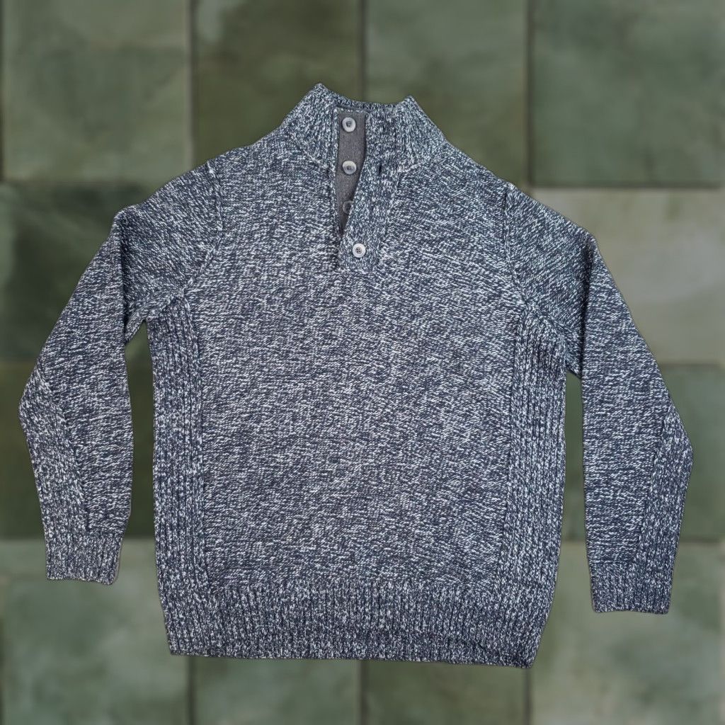 Vintage Tokyo Laundry Mens Sweater Extra Large XL Gray Double Mock Neck 1/4 Zip Size US XL / EU 56 / 4 - 1 Thumbnail