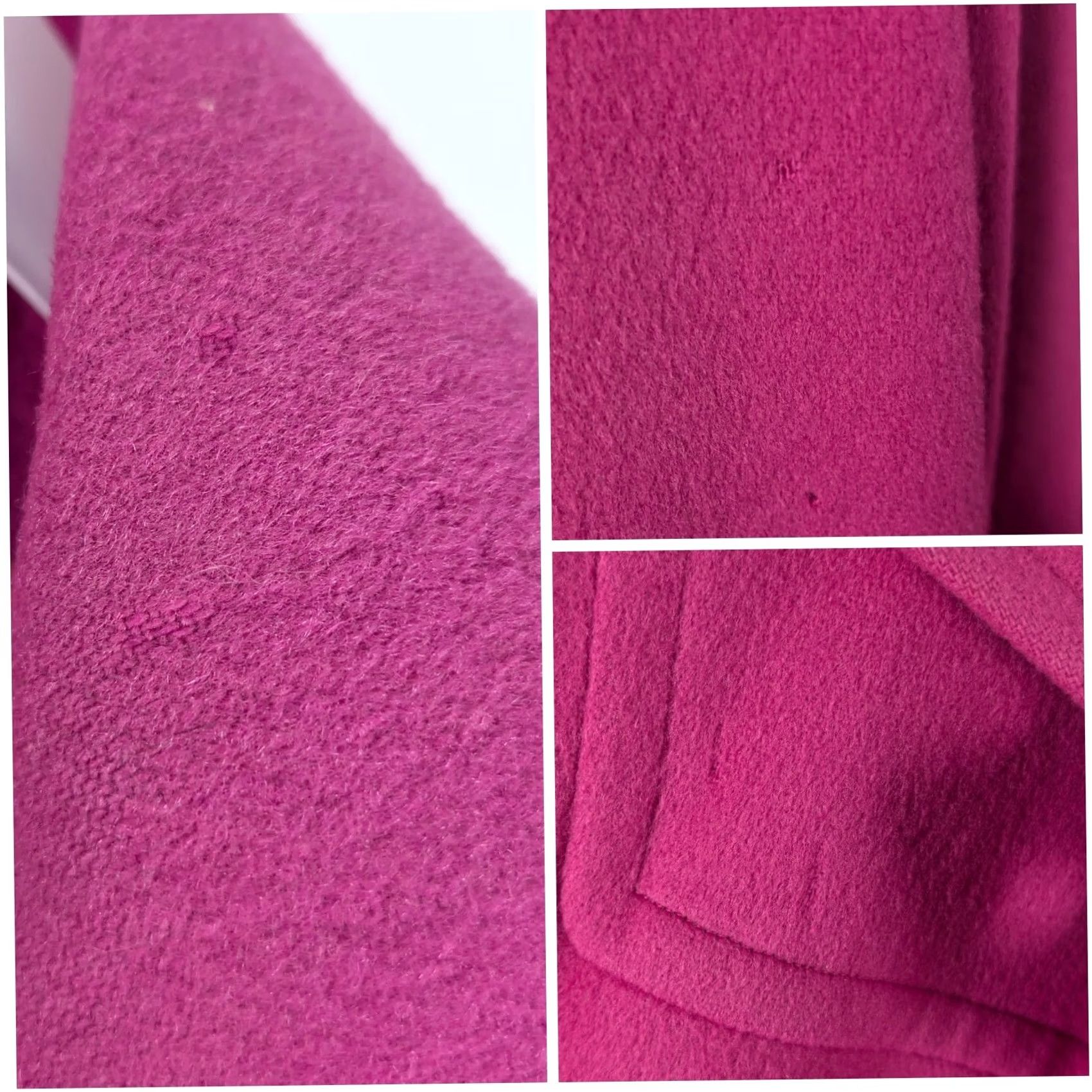 Bill Blass VINTAGE Bill Blass Pink Wool Overcoat 42" Coat USA Wool 100% Toggle Closure Eyelet Grommet 80s 70s Magenta UNPAIRED Mens Womens? Size M / US 6-8 / IT 42-44 - 7 Thumbnail