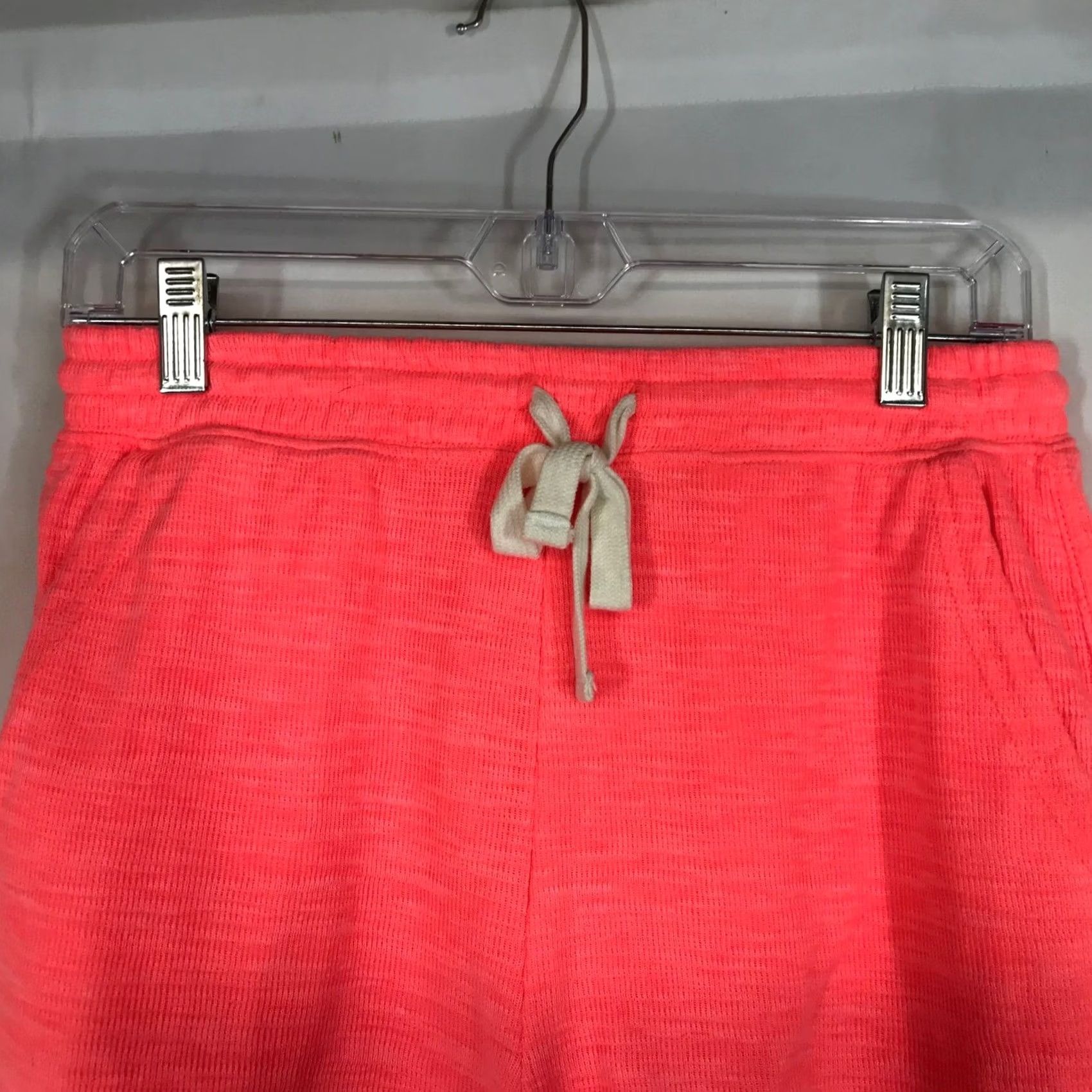 Vintage Aerie Neon Coral Athletic Shorts Womens Small - Stretch Fabric Size 28" / US 6 / IT 42 - 2 Thumbnail