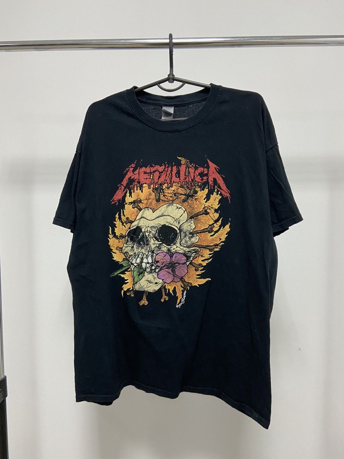 Metallica × Vintage Metallica Pushead Vintage T shirt Big Logo Skull 💀 Size US XL / EU 56 / 4 - 1 Thumbnail