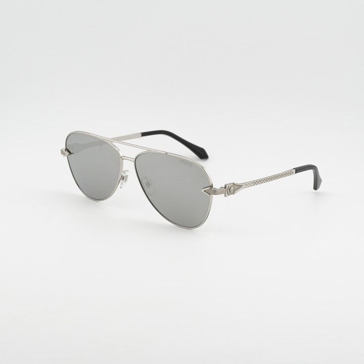 Versace Versace VE2283 10006G Sunglasses Silver Aviator Frame Size ONE SIZE - 1 Thumbnail