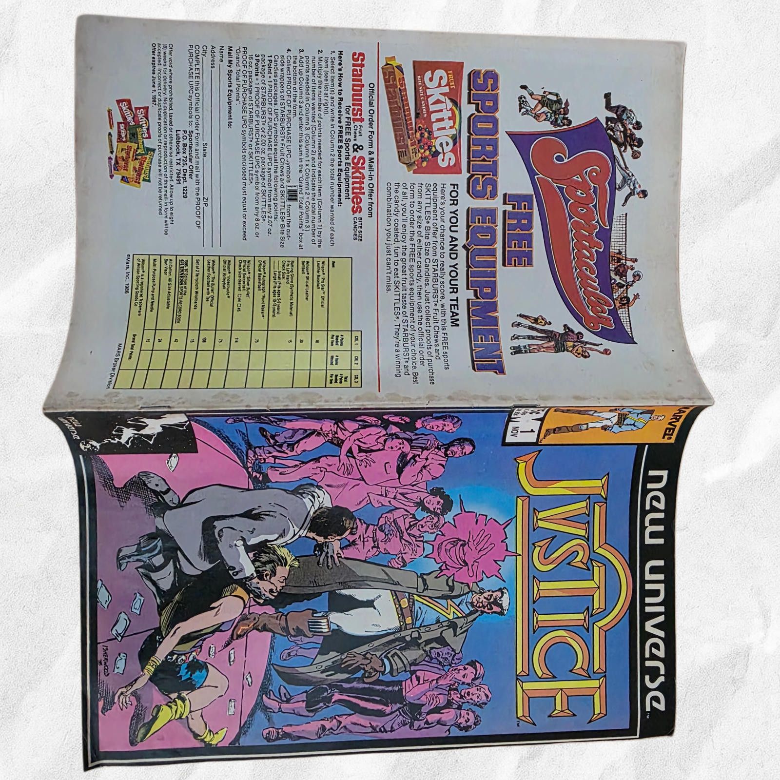Marvel Comics Justice #1 1986 Marvel New Universe Comic (C) Size ONE SIZE - 2 Thumbnail