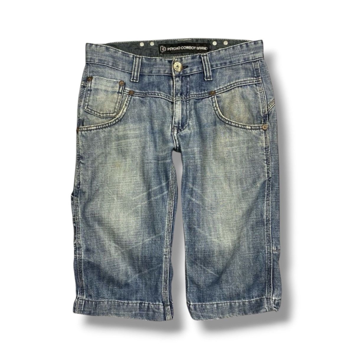 Other Vintage Psycho Cowboy Brand y2k Denim Shorts Size US 29 - 1 Thumbnail