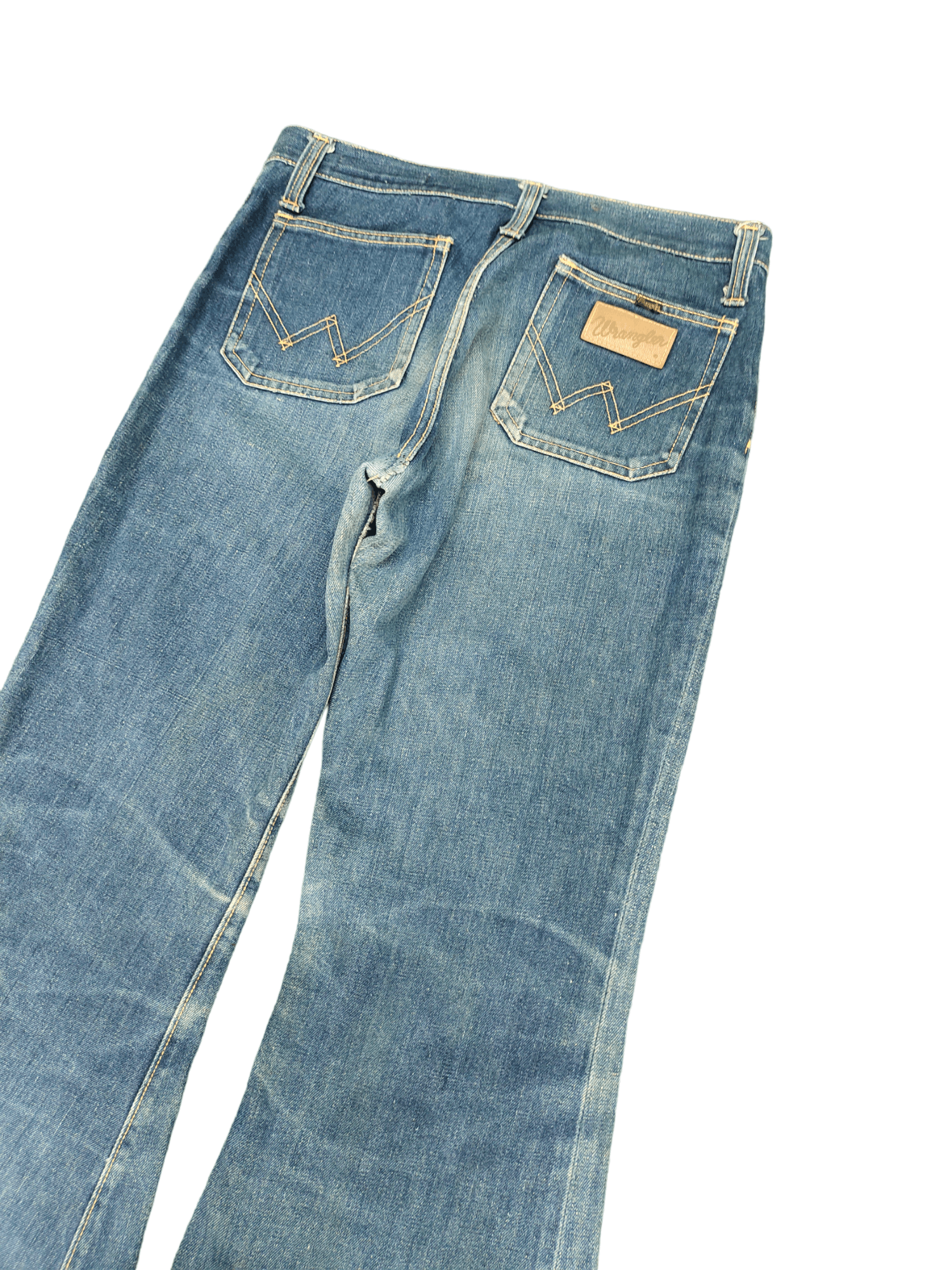 If Six Was Nine Flare Jeans 80s Wrangler Denim Boot Cut Bell Bottom Size US 30 / EU 46 - 17 Thumbnail