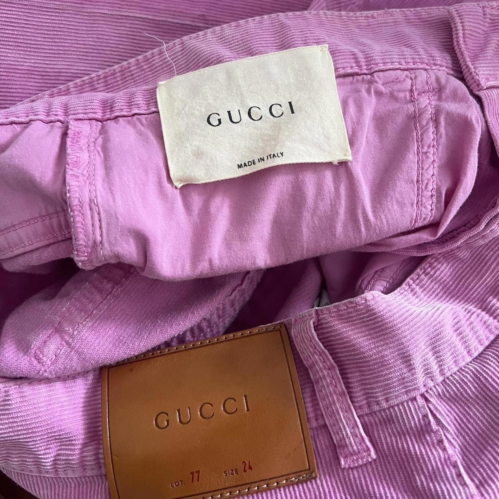 Gucci Gucci Pink Corduroy Wide Leg Pant 2017 by Alessandro Michele Size 28" / US 6 / IT 42 - 4 Thumbnail