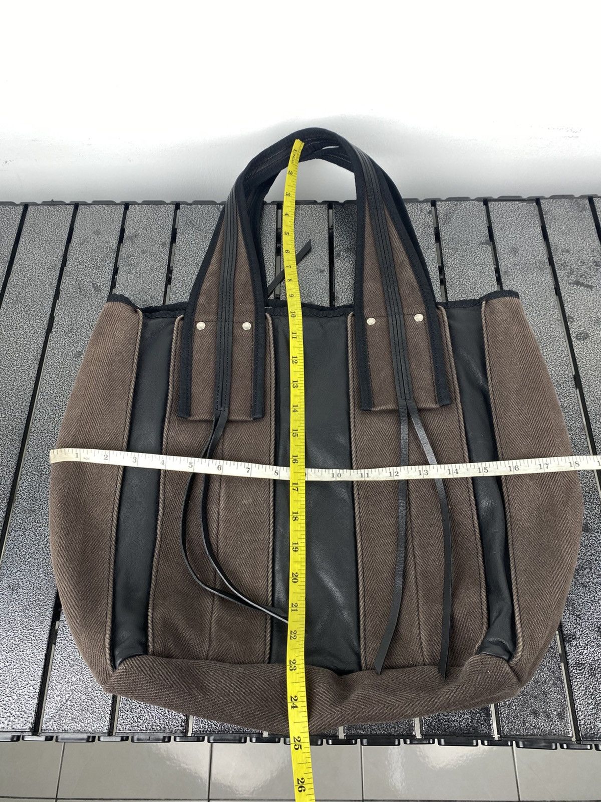 Yohji Yamamoto 2000’s Y’saccs By Yohji Yamamoto Leather Hybrid Tote Bag Size ONE SIZE - 3 Thumbnail