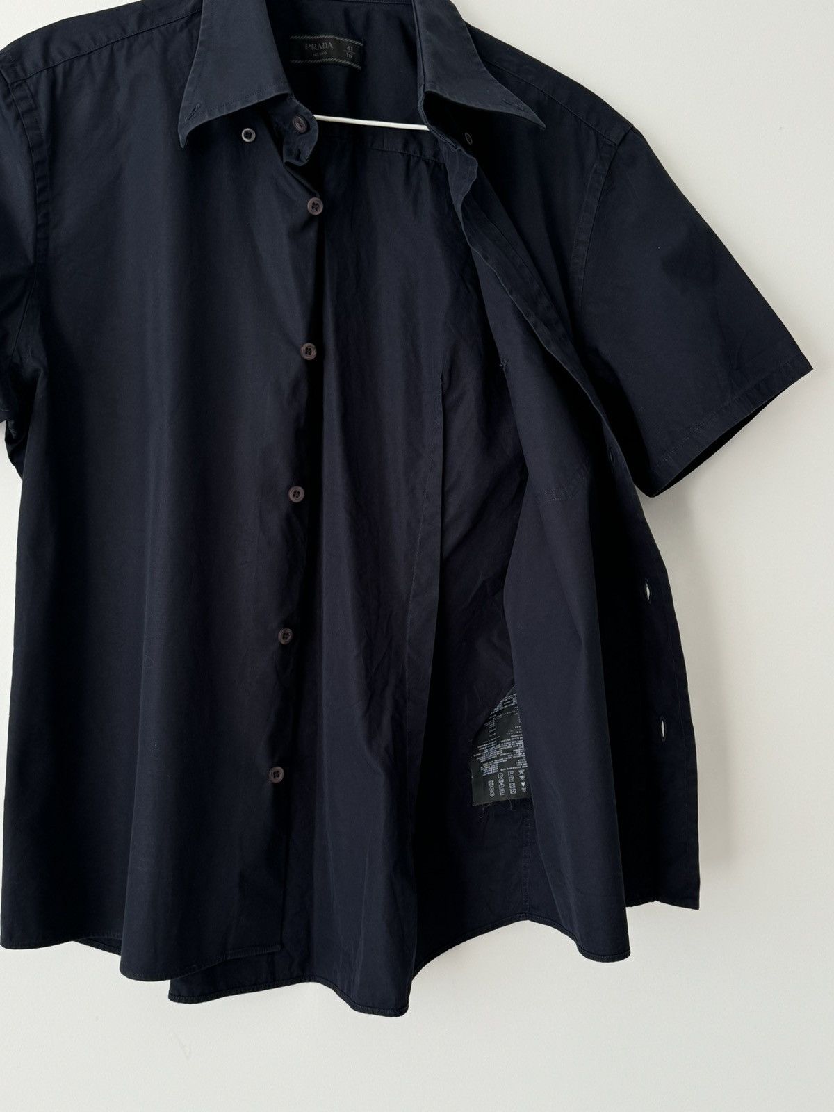 Prada Prada 2011 Pocket Short Sleeve Button Cotton Navy Shirt Size US S / EU 44-46 / 1 - 6 Thumbnail