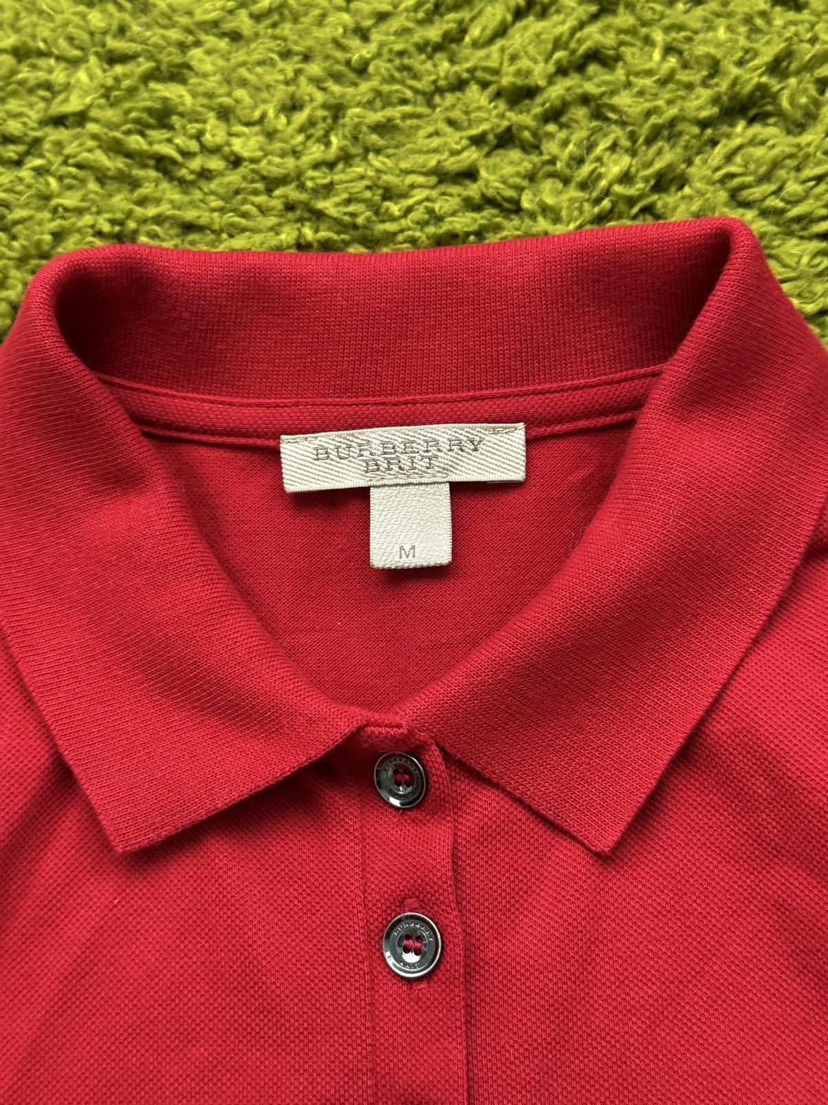 Burberry × Designer Burberry Brit red polo t-shirt Size M / US 6-8 / IT 42-44 - 3 Thumbnail