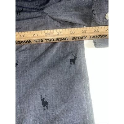 Chaps Ralph Lauren Chaps Shirt Mens 2XL Gray Long Sleeve Button Down Charcoal A Size US XXL / EU 58 / 5 - 8 Thumbnail