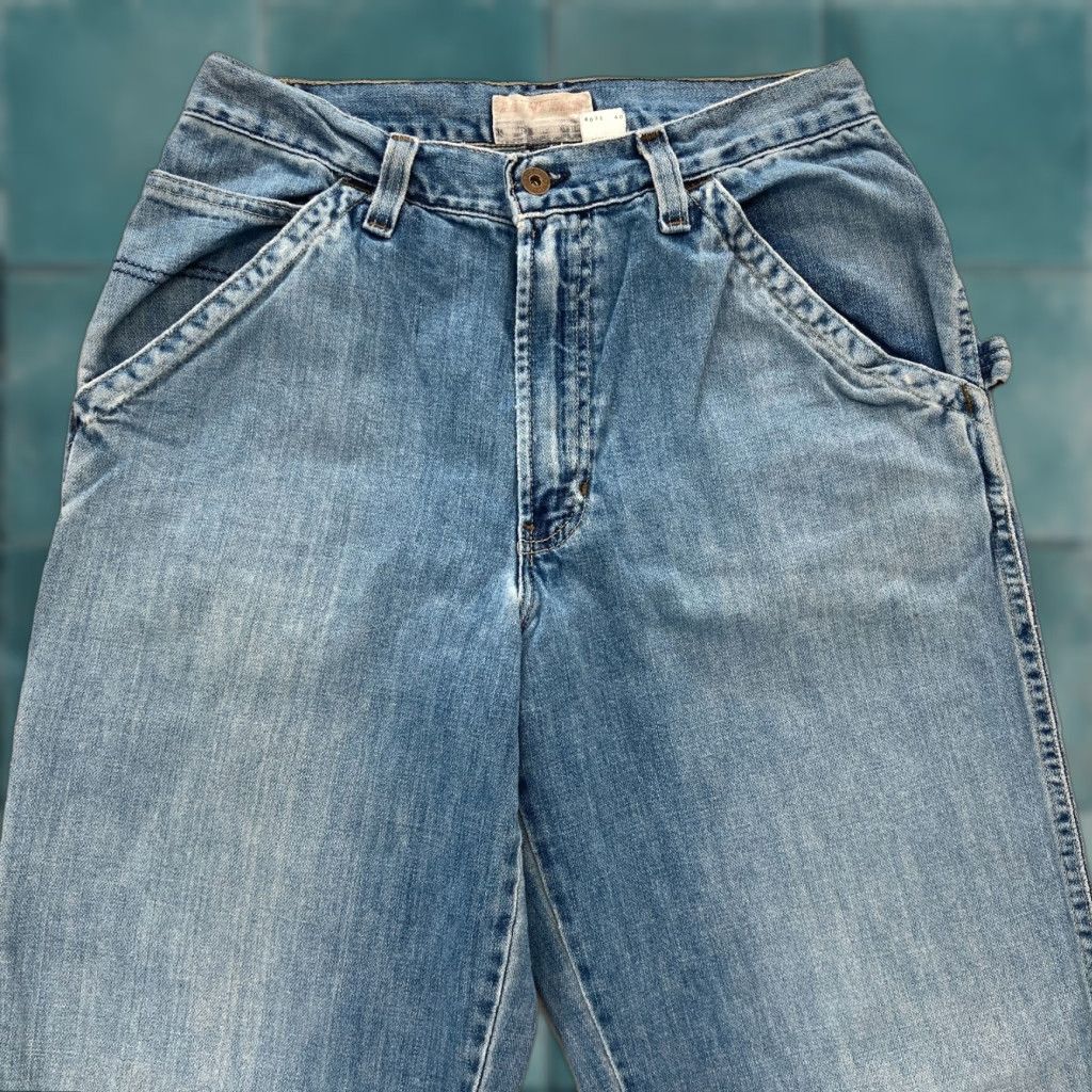 Old Navy VINTAGE Old Navy Painters Jeans Mens 31x32 Blue Denim Baggy Skater Y2K — 90s Grunge Hip Hop Vintage Size US 31 - 1 Thumbnail