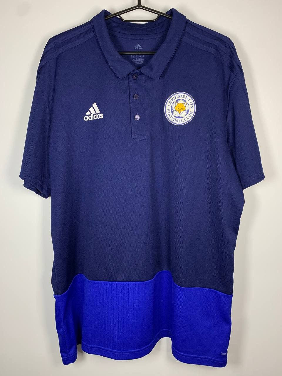 Adidas Adidas Leicester City FC Polo Shirt Navy Blue Men’s Climali Size US XXL / EU 58 / 5 - 1 Thumbnail