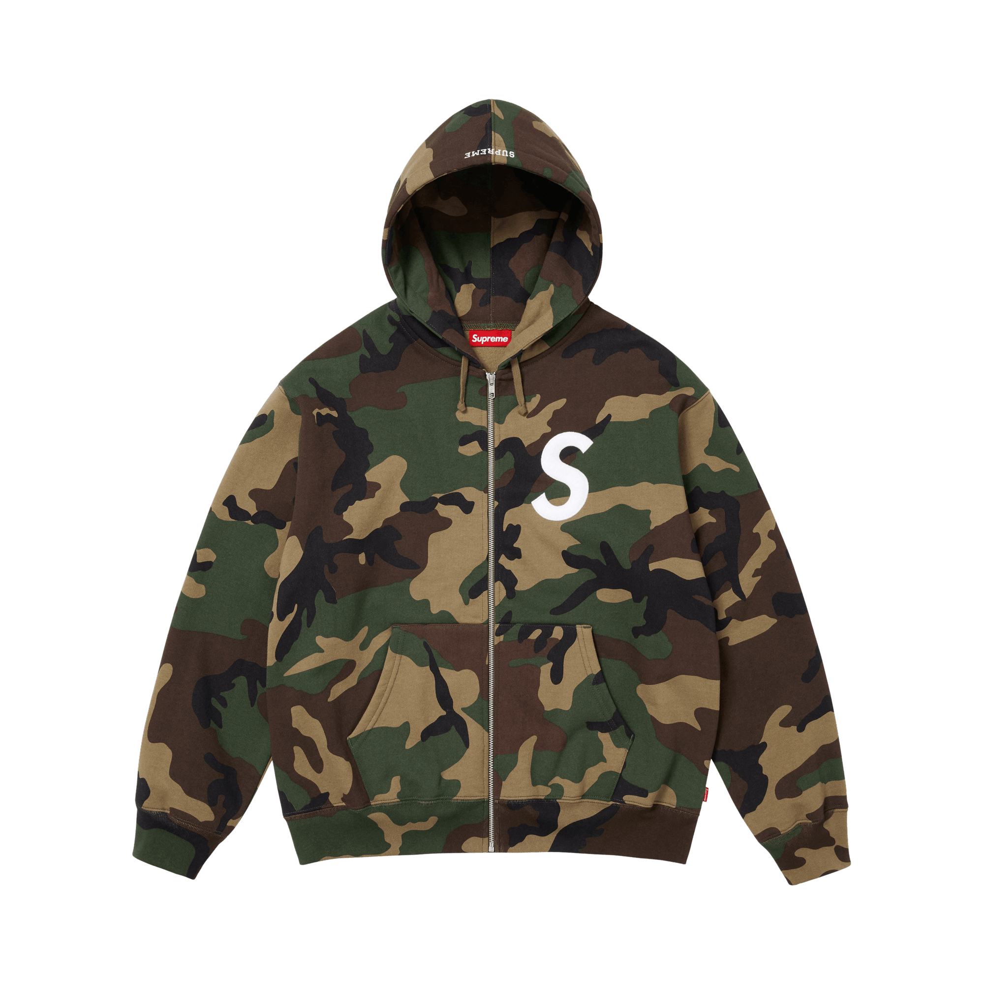 B.B. Simon × Supreme Supreme B.B Simon Woodland Camo Zip Up Hoodie