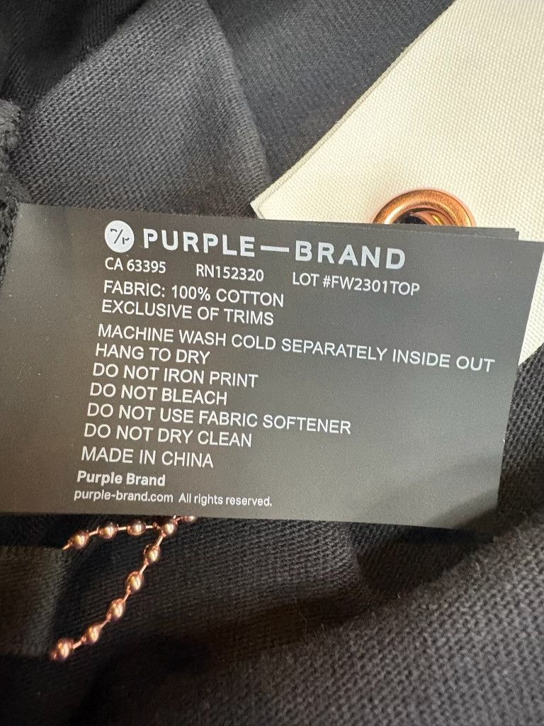Purple Brand Purple "Heavy Jersey" Tee (BLACK/YELLOW) Size US L / EU 52-54 / 3 - 4 Thumbnail