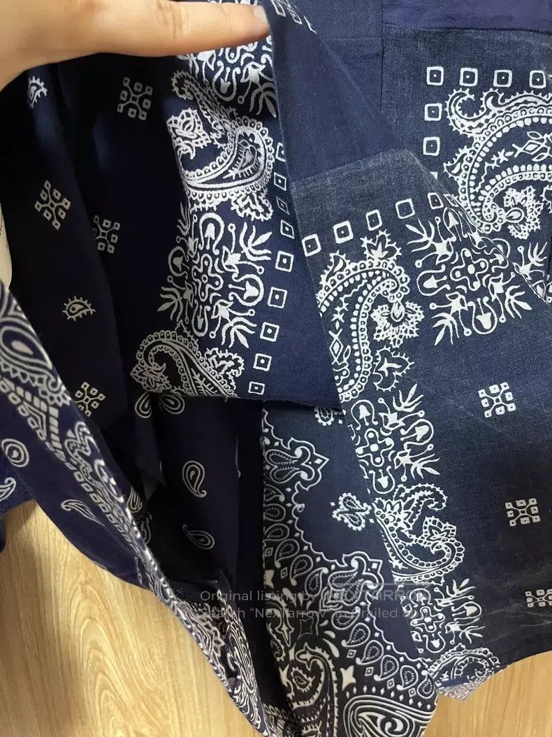 READYMADE Ready Made Smiling relief print blue vintage fabric cashme Size US L / EU 52-54 / 3 - 9 Thumbnail
