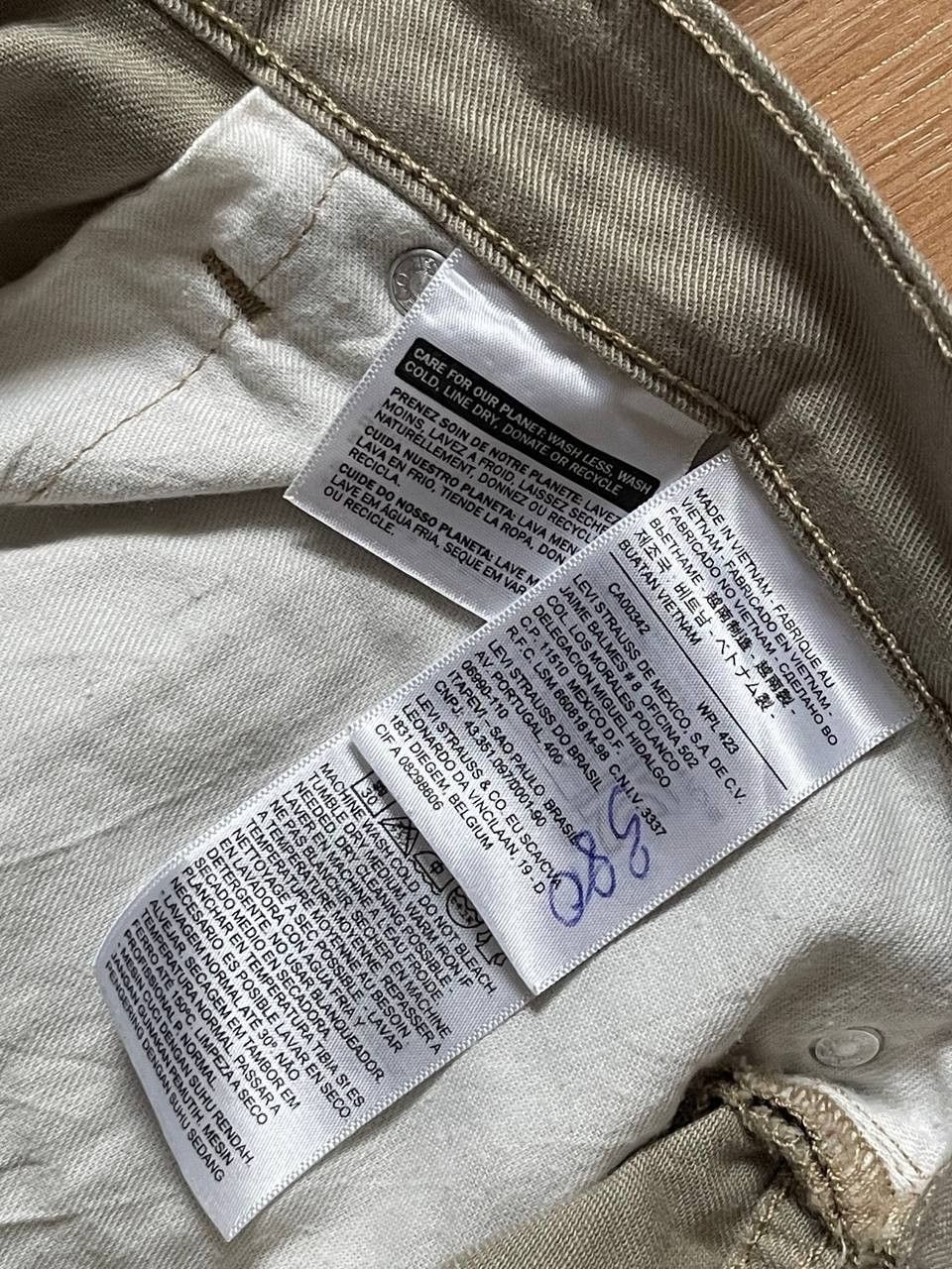 Denime Vintage Levis 514 Light Brown Jeans 34x32 Size US 34 / EU 50 - 10 Thumbnail