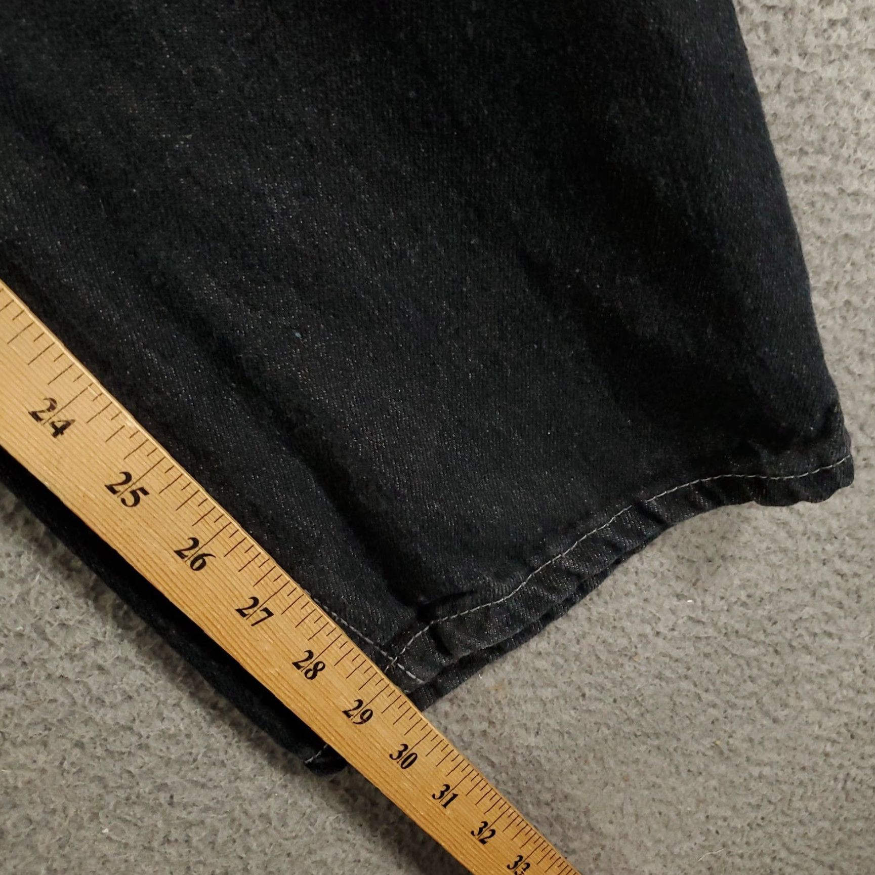 Vintage Mecca Jeans Mens Black Size 38x32 35x30 Denim Dark Wash 5-Pocket Straight Size US 35 - 4 Thumbnail