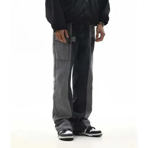 Japanese Brand Color Match Patchwork Baggy Denim Pant Size US 28 / EU 44 - 3 Thumbnail