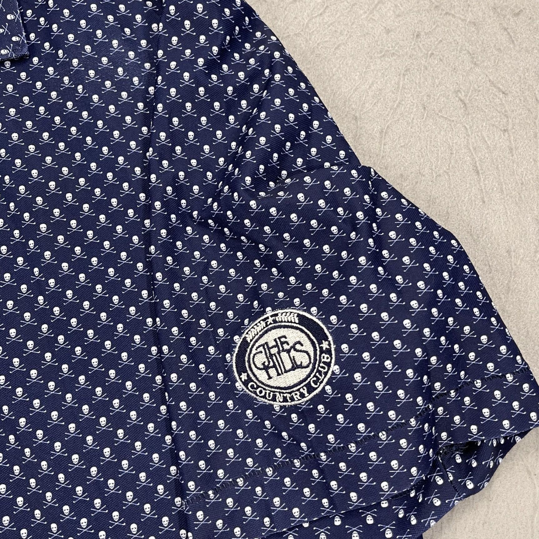 Peter Millar Peter Millar Polo Shirt Mens XL Summer Comfort Blue Skull Logo Golf Casual Short Sleeve Breathable Lightweight Stretch Polo Size US XL / EU 56 / 4 - 3 Thumbnail