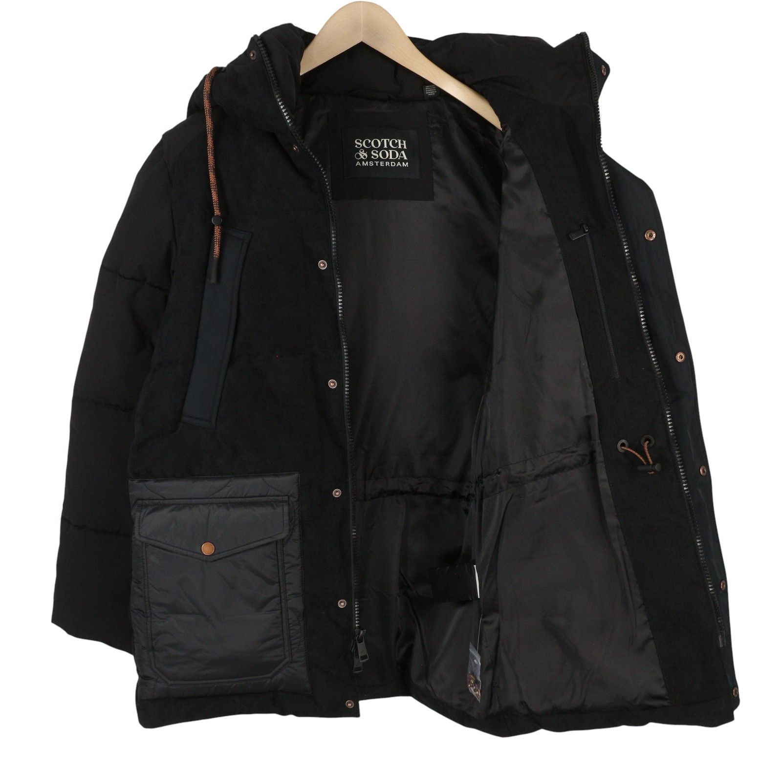 Scotch & Soda ARZA S Black Quilted Padded Parka RRP339 88616 Size US S / EU 44-46 / 1 - 4 Thumbnail