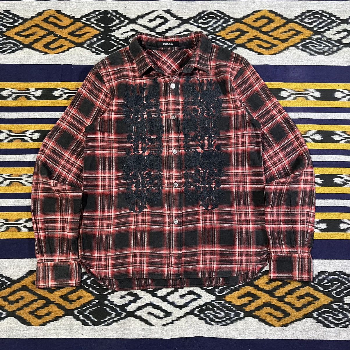 CABANE de ZUCCa Zucca Plaid Button Up Shirt Embroidered Size US S / EU 44-46 / 1 - 1 Thumbnail