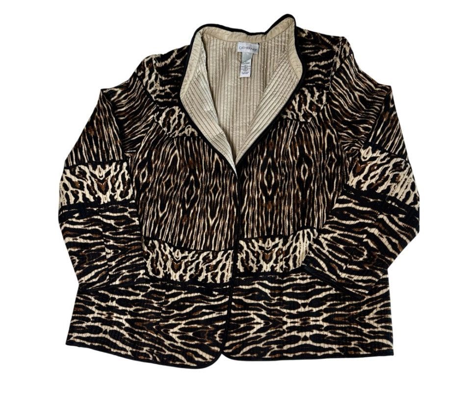 Other Catherines Reversible Quilted Jacket Animal Print Size 2X Size XXL / US 16-18 / IT 52-54 - 1 Thumbnail