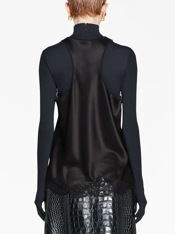 Balenciaga o1y0625 Tank Top in Black Size S / US 4 / IT 40 - 4 Thumbnail