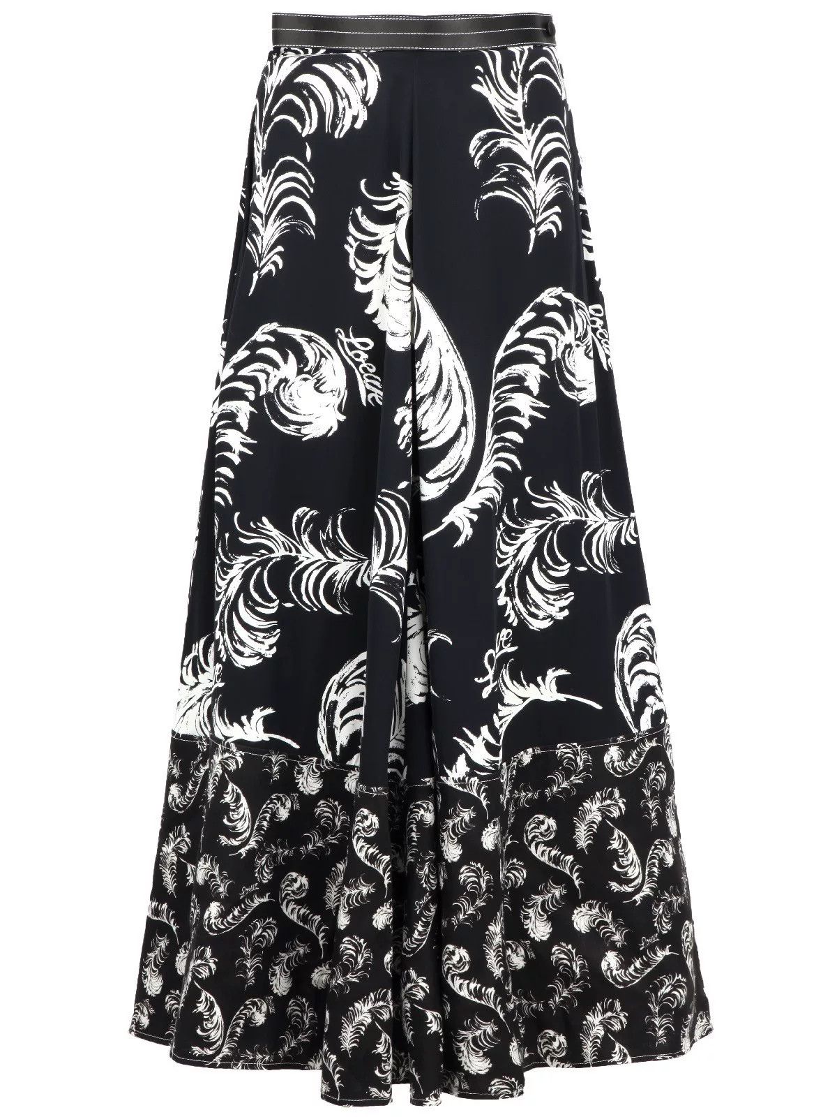 LOEWE Floral Print A-Line Skirt
