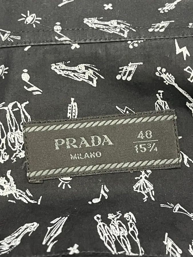 Prada 2000s Prada Rock Guitar Mafia Black Shirt Size US S / EU 44-46 / 1 - 9 Thumbnail