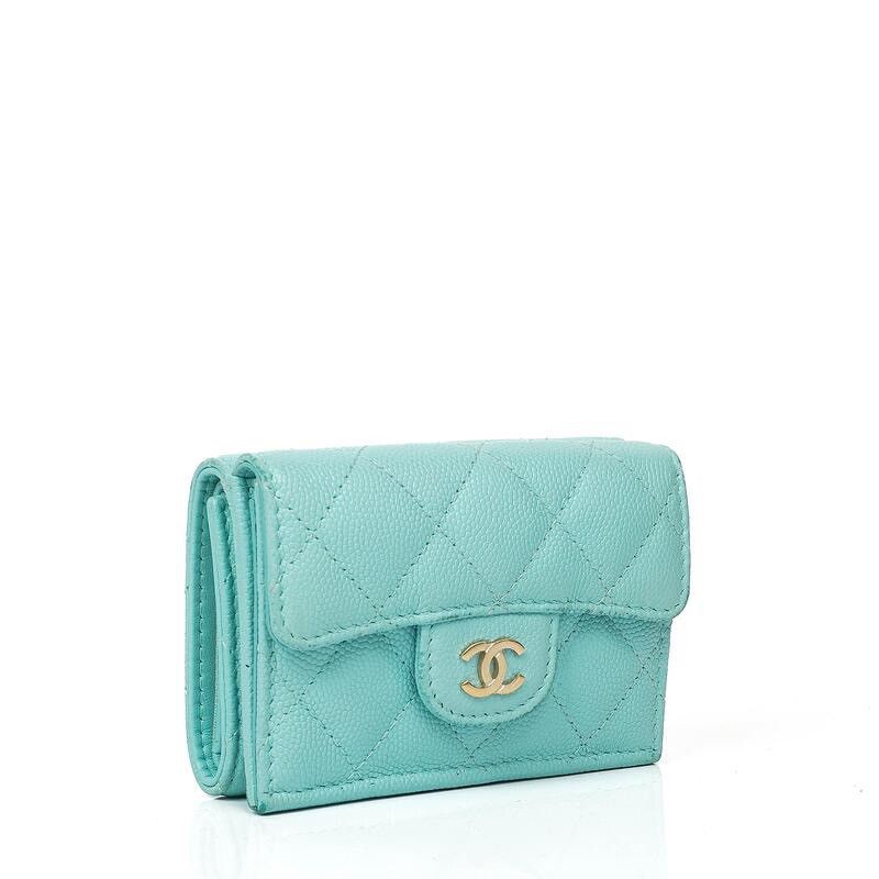 Chanel Chanel Tiffany blue classic flap small wallet Size ONE SIZE - 9 Thumbnail