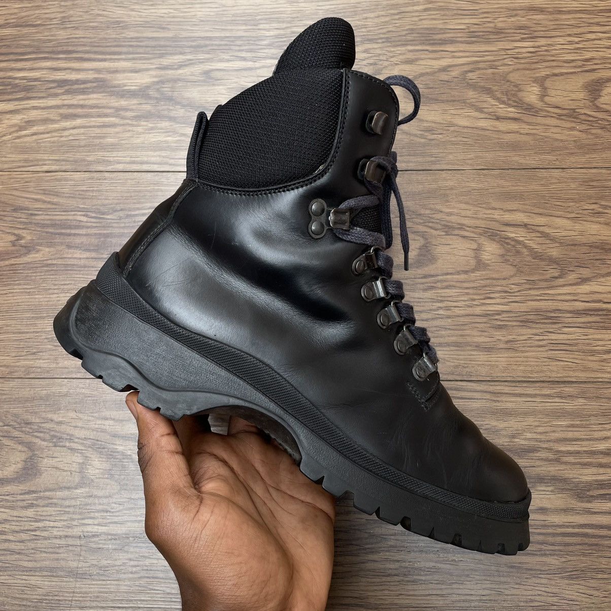 Prada Prada Brixxen Leather Lace-Up Boots Size US 6.5 / EU 39-40 - 3 Thumbnail