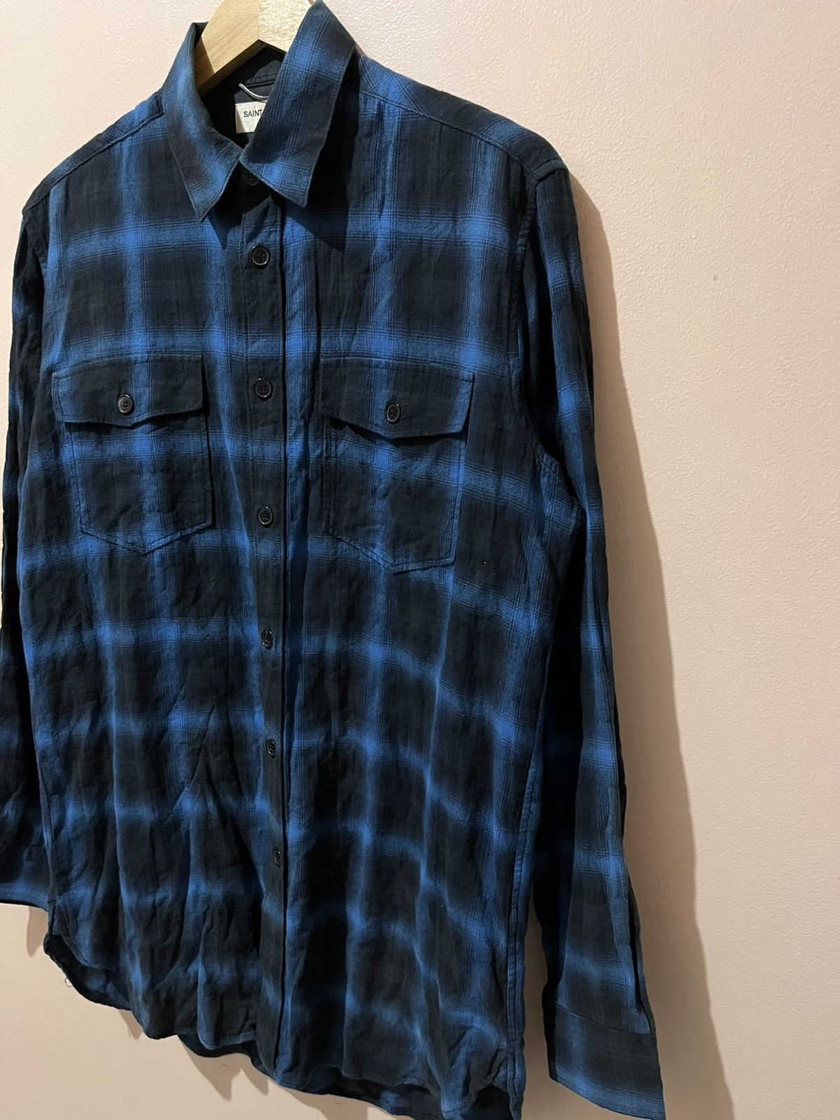 Saint Laurent Paris Saint Laurent Paris - Hedi Slimane - S/S’16 - Plaid Shirt Size US L / EU 52-54 / 3 - 7 Thumbnail