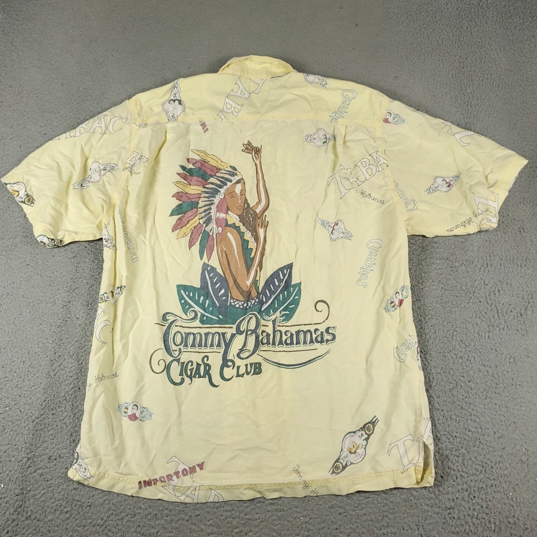 Tommy Bahama Tommy Bahama Shirt Mens Large Yellow Cigar Club Hawaiian Cotton DISTRESSED Shirt Mens Large Yellow Hawaiian Cotton DISTRESSED Size US L / EU 52-54 / 3 - 2 Thumbnail