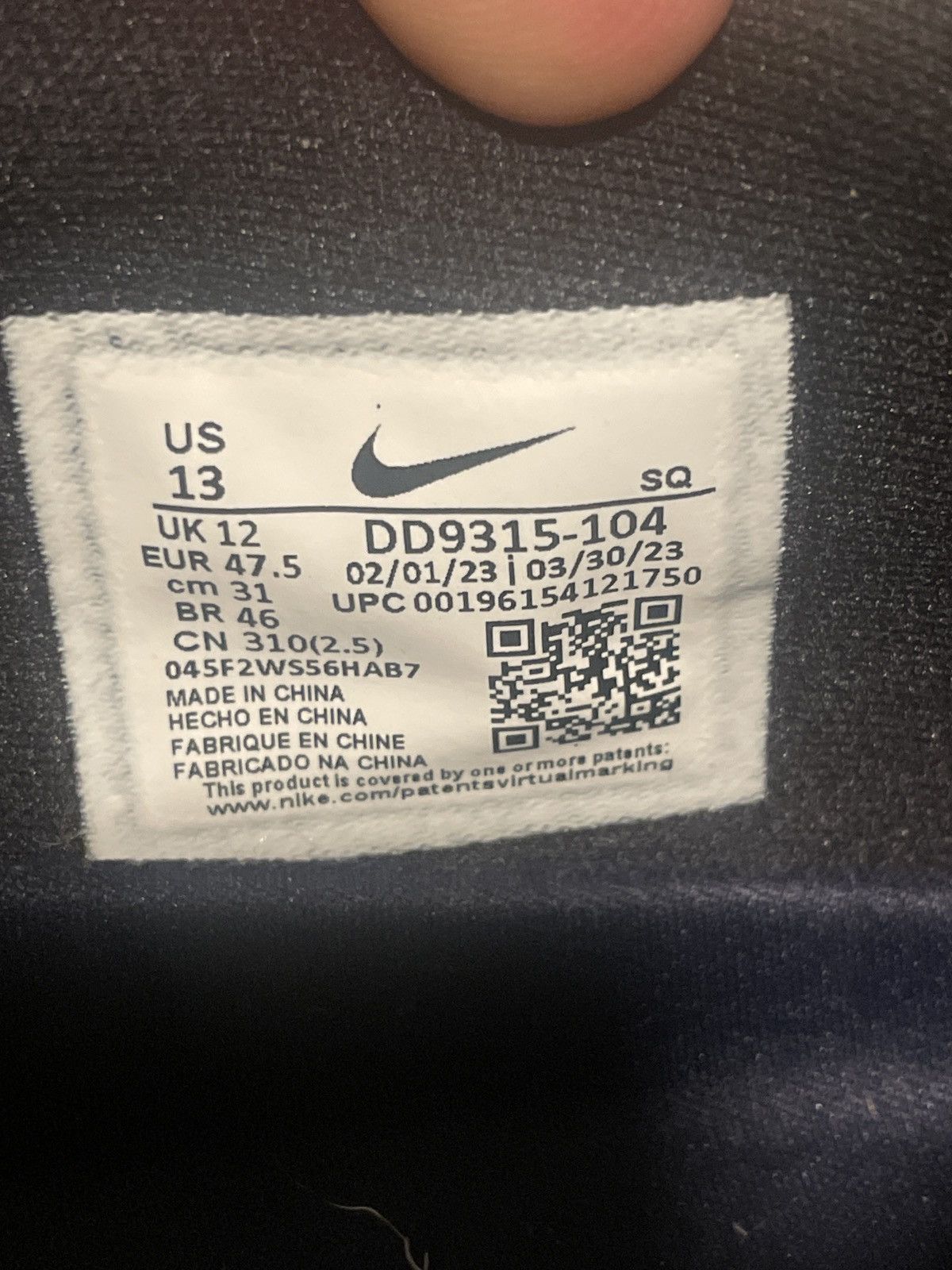 Jordan Brand Like New Jordan 1 Low OG Golf in Navy and White, size 13 Size US 13 / EU 46 - 7 Thumbnail