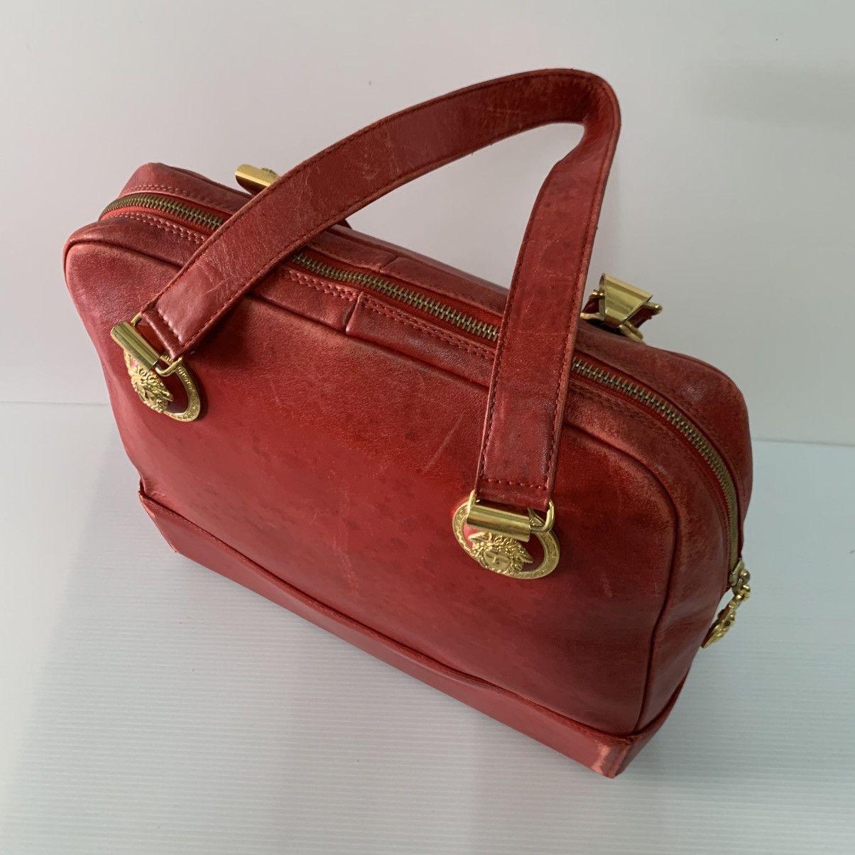 Versace Gianni Versace Red Leather Vintage Rare Handbag Size ONE SIZE - 5 Thumbnail