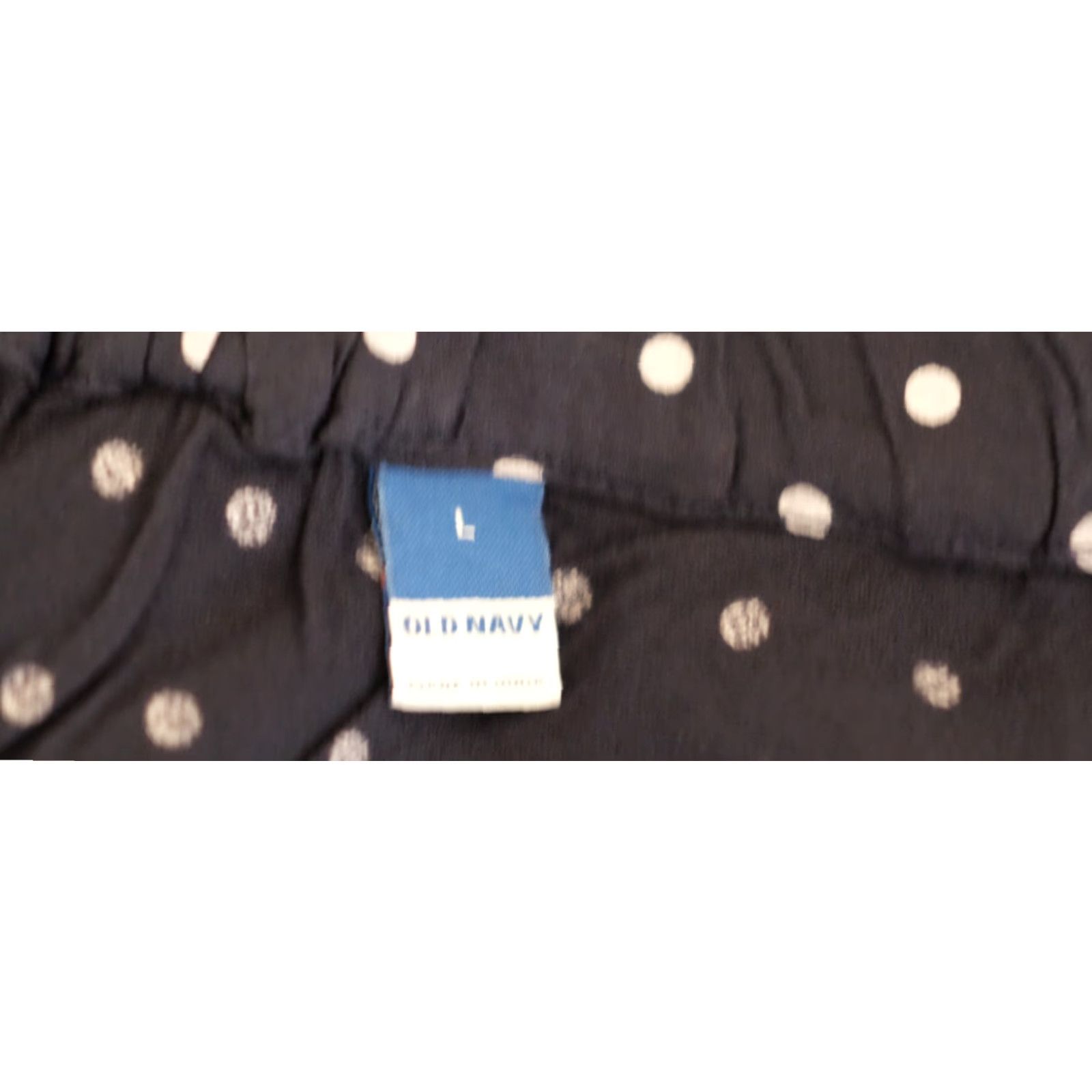 Old Navy Old Navy Midi Skirt Navy w/White Polka Dots 100% Rayon Soft Womens L #H99-13 Size 36" / US 14 / IT 50 - 7 Thumbnail
