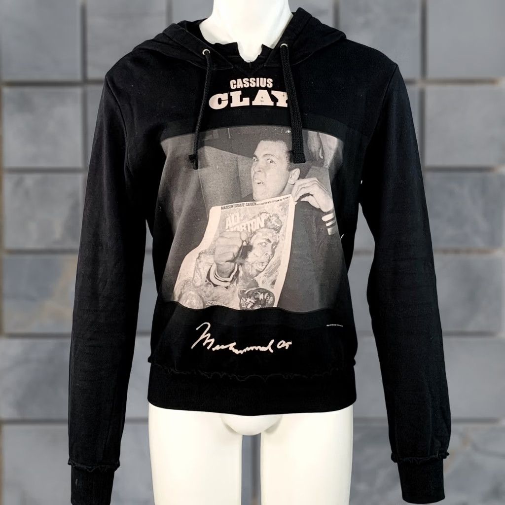 Dolce & Gabbana Dolce & Gabbana Size S Black Muhammad Ali Print Cotton Hooded Sweatshirt Size US S / EU 44-46 / 1 - 1 Thumbnail