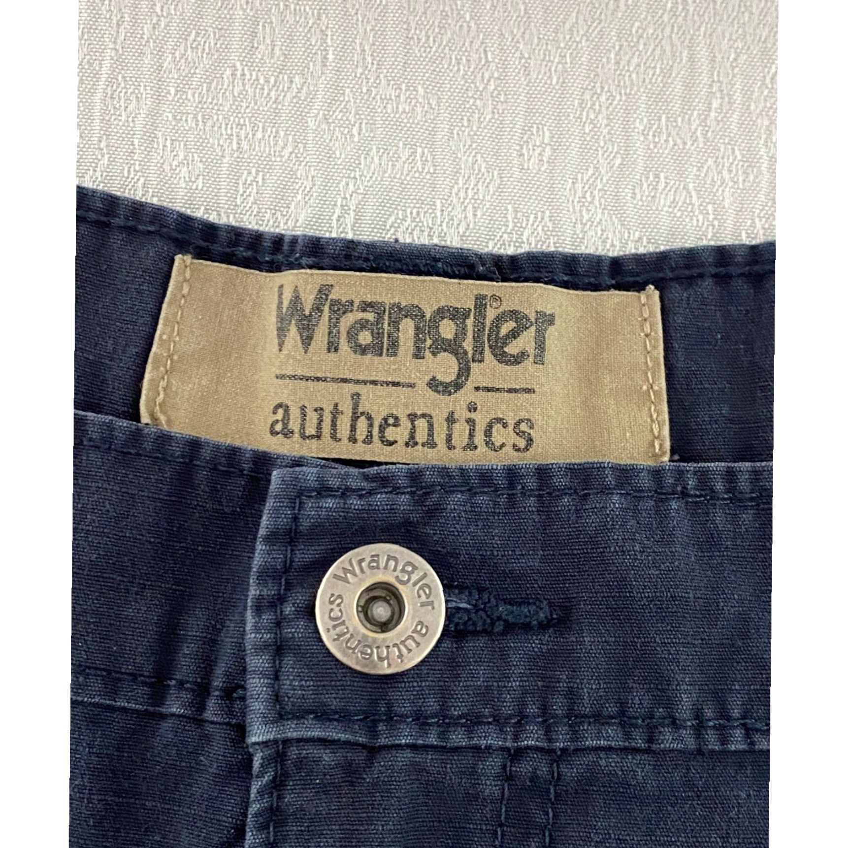 Wrangler VINTAGE Wrangler Authentics Mens Cargo Pants Navy Blue 42x32 Relaxed Fit Size US 42 / EU 58 - 3 Thumbnail