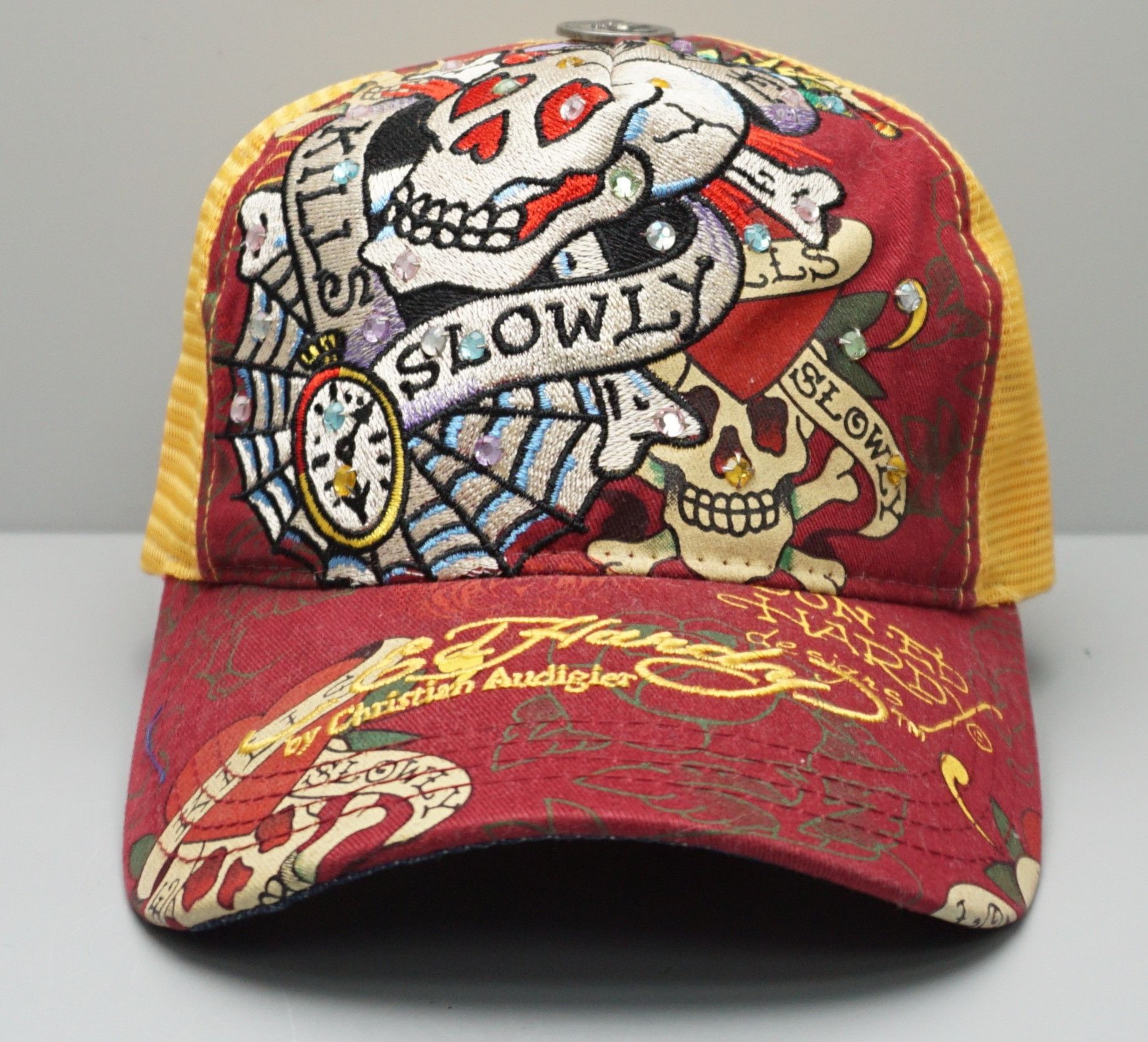 Christian Audigier × Designer × Ed Hardy 00's Ed Hardy Christian Audigier "Kills Slowly" Trucker hat Size ONE SIZE - 1 Thumbnail