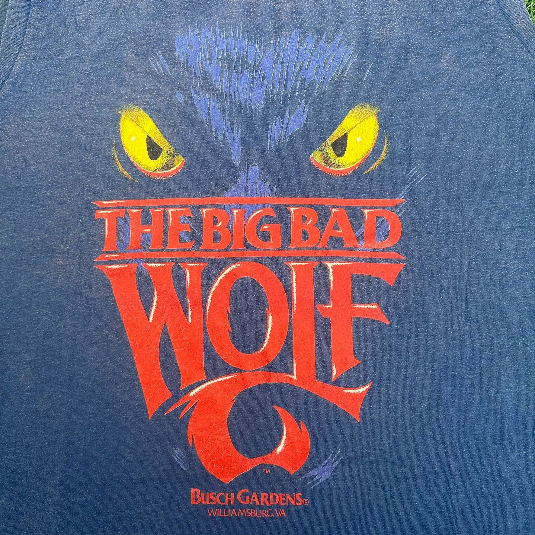 Vintage Vintage 80s Busch Gardens Tank Big Bad Wolf Single Stitch Te Size US M / EU 48-50 / 2 - 2 Thumbnail