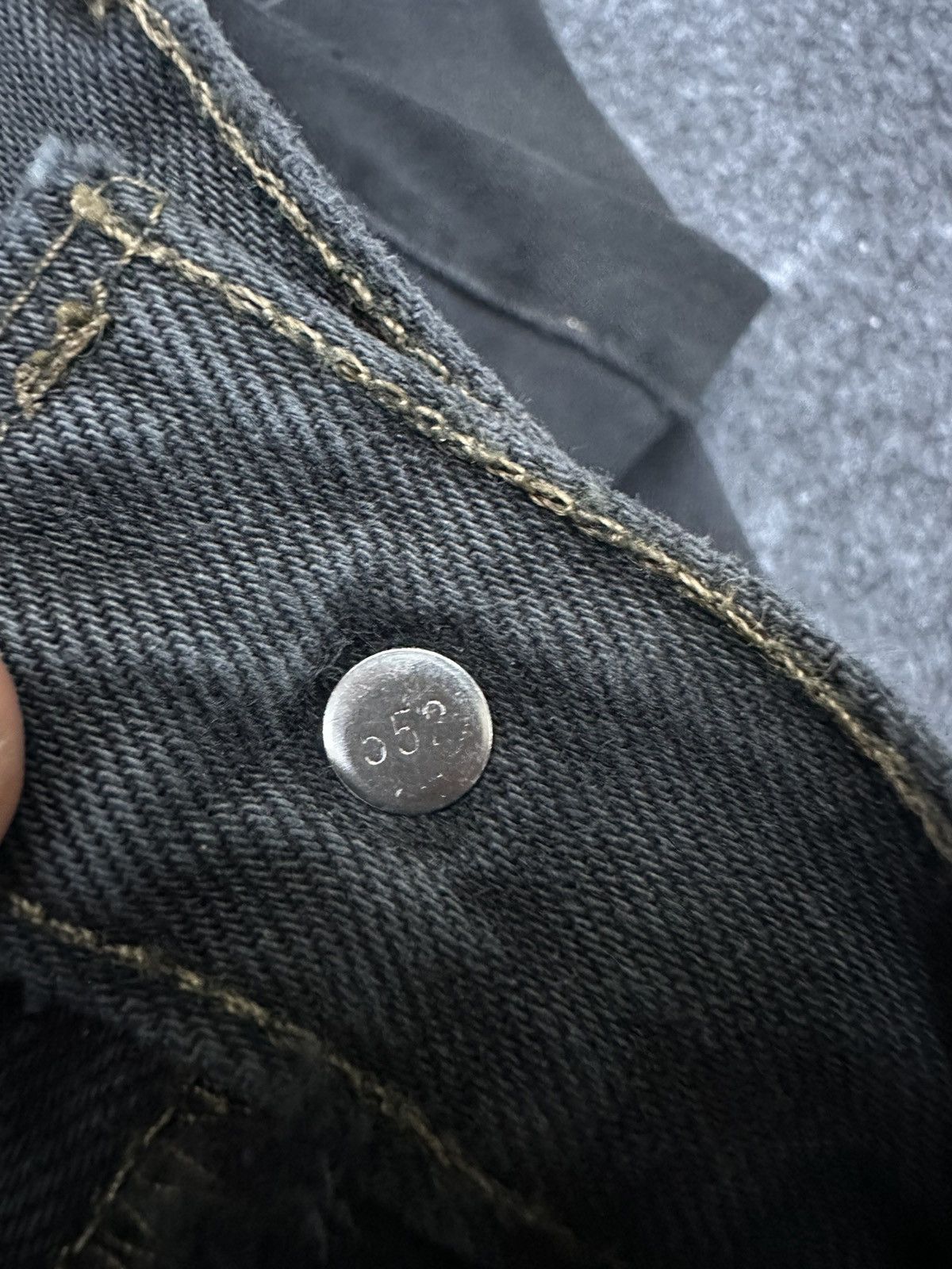 Levi's Levis 501 Made in Usa Super Black Distressed Denim 30x29 D15 Size US 30 / EU 46 - 12 Thumbnail