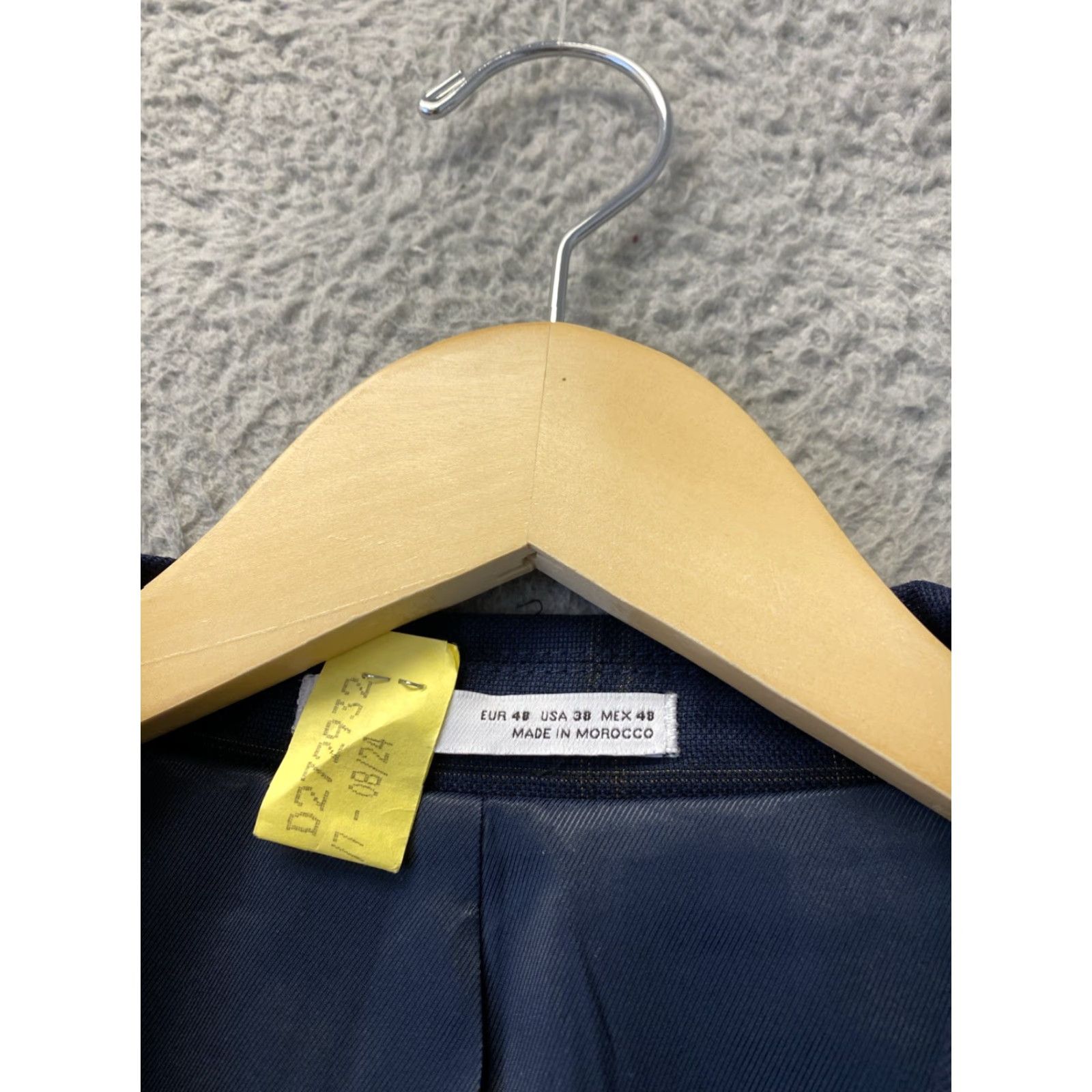 Zara Zara Plaid Check Blazer 38R Medium Navy Gold / 143-11 existence? Size 38R - 2 Thumbnail