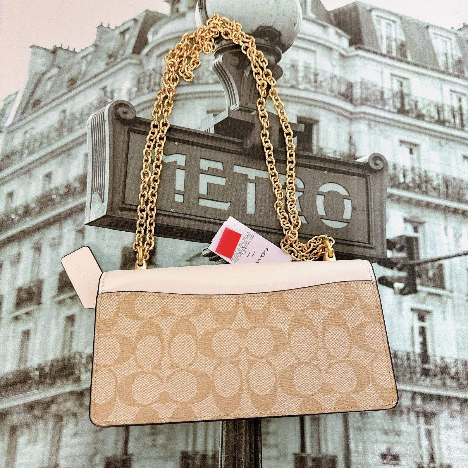 Coach Coach CP009 Eliza Flap Crossbody Bag In Signature Canvas IN Size ONE SIZE - 4 Thumbnail