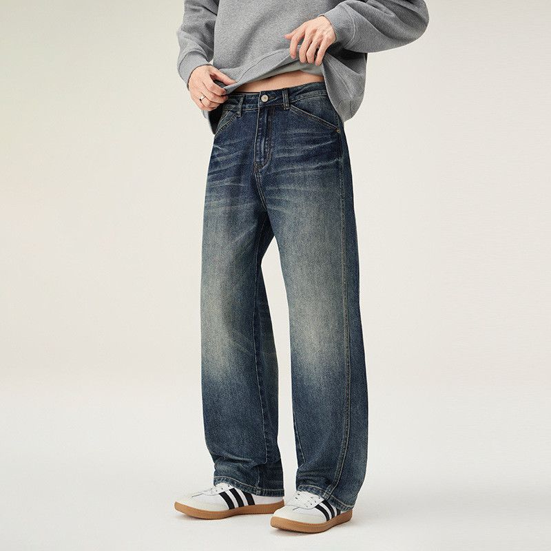 Jean American retro washed wide-leg jeans for men Size US 32 / EU 48 - 4 Thumbnail