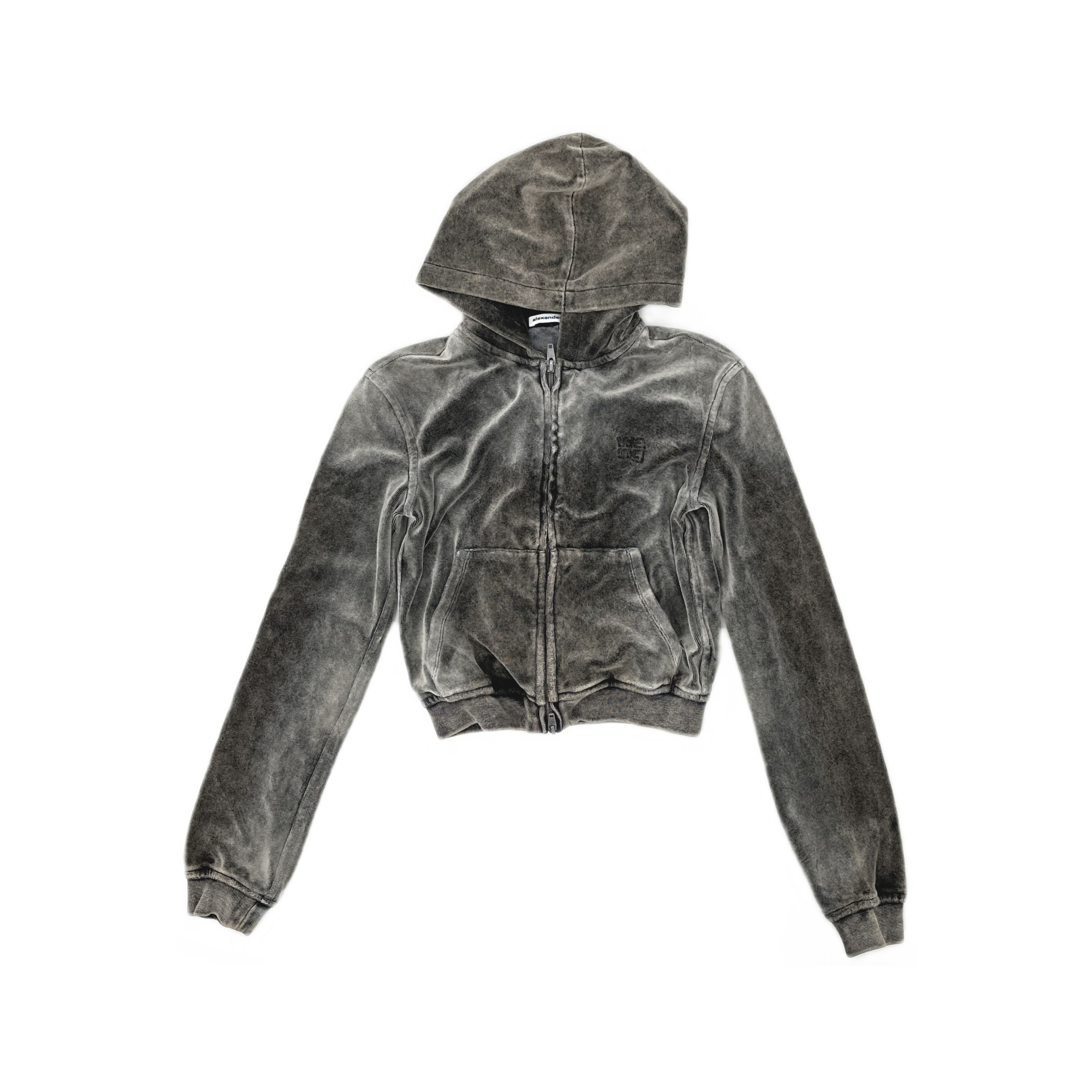 Alexander Wang Alexander Wang Washed Velvet Zip Up Hoodie Size XS Size XS / US 0-2 / IT 36-38 - 1 Thumbnail
