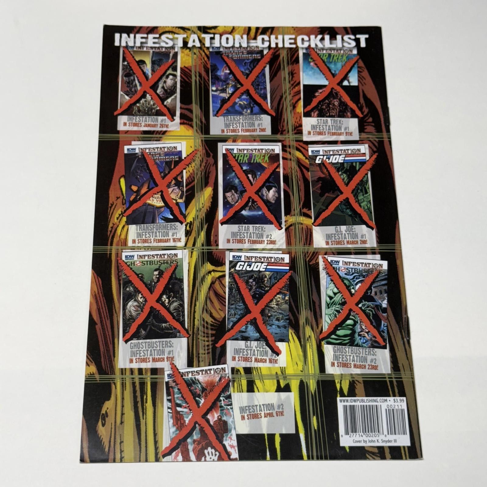 Designer IDW Infestation #2 Zombie Cover B Variant APR 2011 NM+ Size ONE SIZE - 6 Thumbnail
