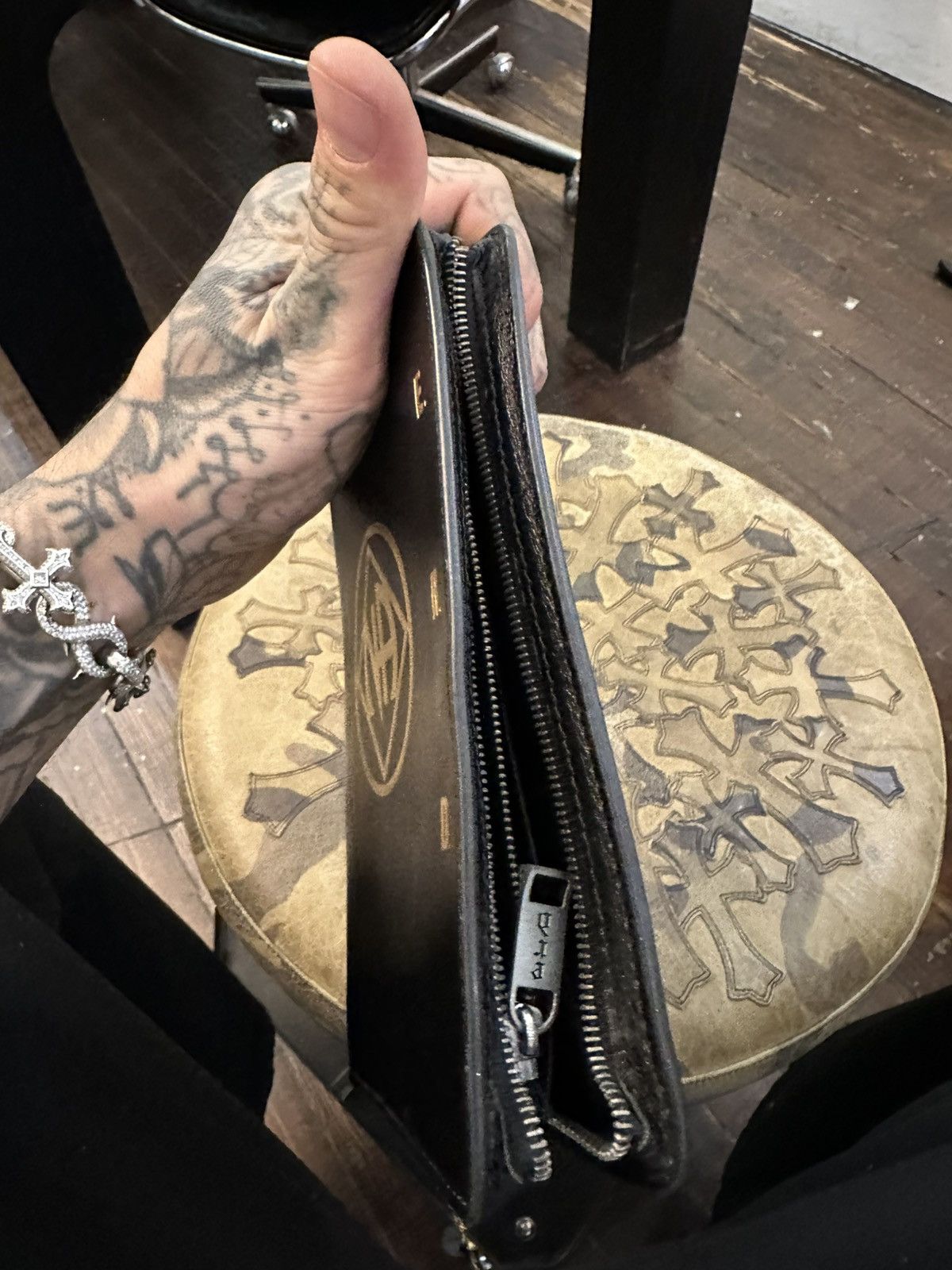 Enfants Riches Deprimes ERD black leather NA narcotics bag keep all wallet Size ONE SIZE - 7 Thumbnail