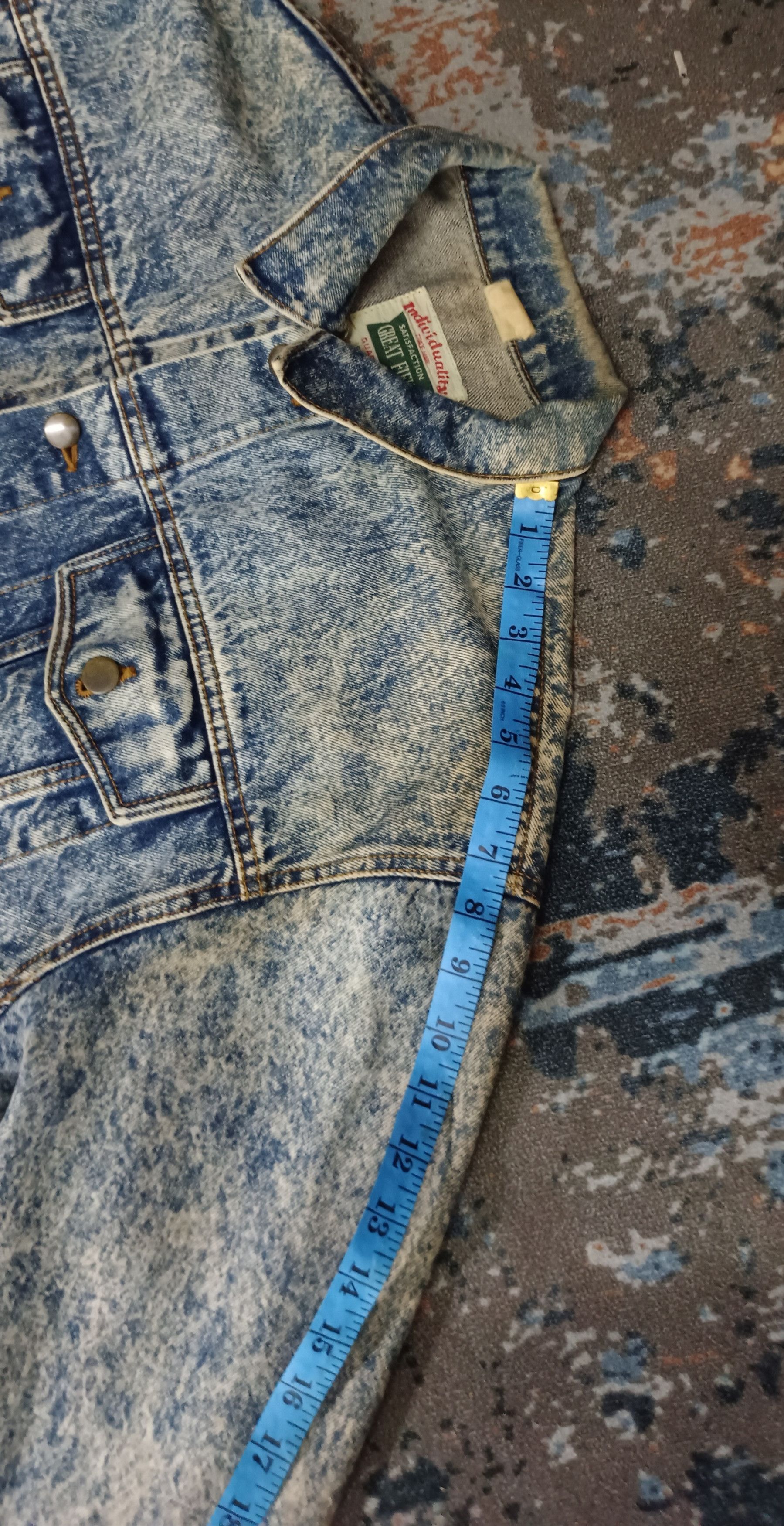 Japanese Brand × Vintage Vintage 💥Individuality Acid Wash Denim Jacket Size US XXL / EU 58 / 5 - 13 Thumbnail