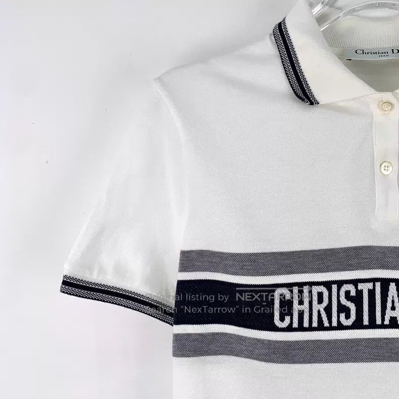 Dior Dior White logo letter Polo collar cotton short-sleeved T- Size XS / US 0-2 / IT 36-38 - 3 Thumbnail